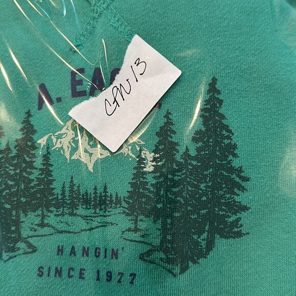 American Eagle Unisex XS Green Graphic Crewneck Pullover Sweater - Picture 10 of 10